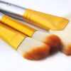 32 Bright Yellow Makeup Brushes Set Professional