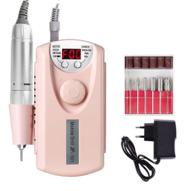 Portable Electric Professional File Kit 2200mAh Electric Armor Remover Nails Beauty Tools (Color: PINK)