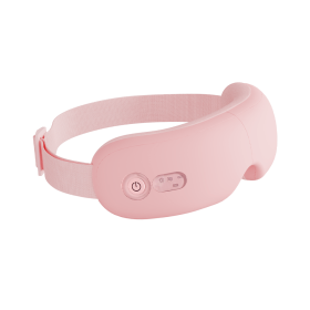 Smart Eye Mask For Dry Eyes With Warm Compress; Pink Eyes Massager With Heating Pad For Tired Eyes Relief (Color: PINK)