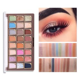 Matte Shimmer Metallic Eyeshadow Pallet Long Lasting Blendable Natural Colors Make Up Eye Shadows Cosmetics (Color: 1)