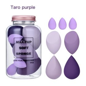 7Pcs Makeup Sponge Set Face Beauty Cosmetic Powder Puff for Foundation Cream Concealer Make Up Blender Tools Sponge ÐºÐ¾ÑÐ¼ÐµÑ‚Ð¸ÐºÐ° (Color: Taro purple)