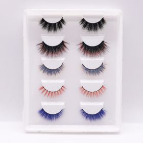 Three-Dimensional Multi-Layer Stage Makeup Color Eyelashes (Color: SER12)