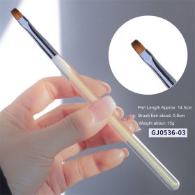 1 piece Nail shop professional brush manicure Japanese-style aurora light therapy pen manicure painting halo dye hook line pull line pen (Design: GJ0536-03)