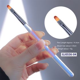 1 piece Nail shop professional brush manicure Japanese-style aurora light therapy pen manicure painting halo dye hook line pull line pen (Design: GJ0536-04)