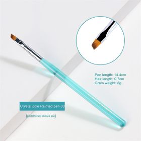 1 piece New manicure  Japanese manicure transparent marine blue rod pull line pen hook pen crystal pen phototherapy pen (Design: 3)