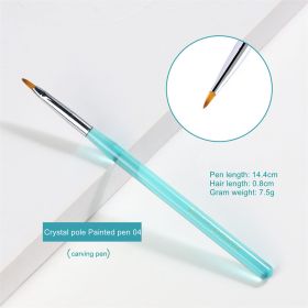 1 piece New manicure  Japanese manicure transparent marine blue rod pull line pen hook pen crystal pen phototherapy pen (Design: 4)