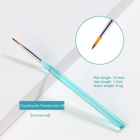 1 piece New manicure  Japanese manicure transparent marine blue rod pull line pen hook pen crystal pen phototherapy pen (Design: 6)